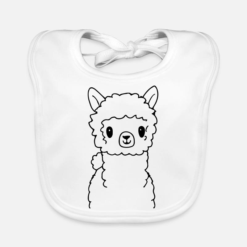 Bébé Lama Bébé Alpaga Drôle Bavoir bio Bébé