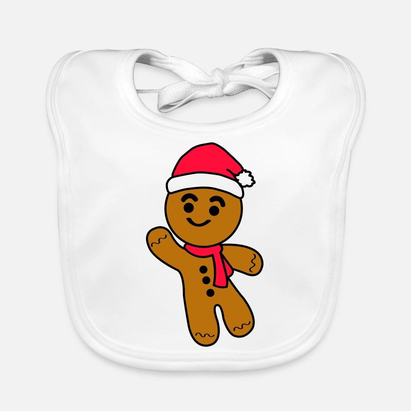 Gingerbread man Organic Baby Bibs