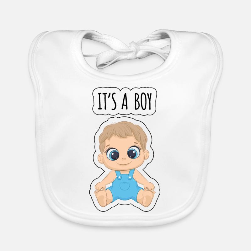 Es ist ein Junge Baby Bio-Lätzchen