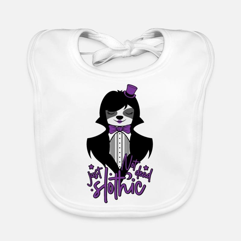 NOT DEAD JUST SLOTHIC - GOTH GOTHIQUE GOTH DÉFECTUEUX Bavoir bio Bébé