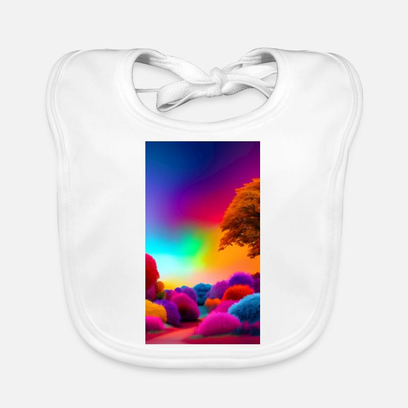 Leuchtendes Farbspektakel Baby Bio-Lätzchen