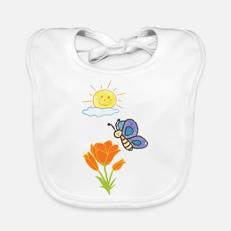 Fleurs Papillon Bavoir bio Bébé