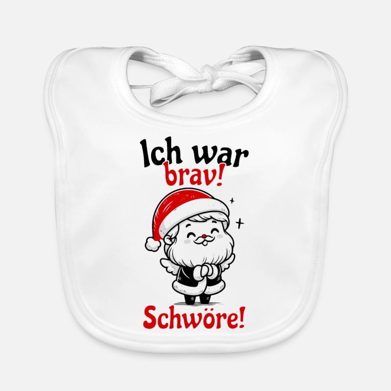 Ich war brav Lustiger Spruch Baby Bio-Lätzchen