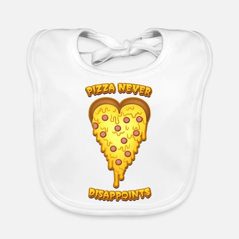 "Pizza Never Disappoints", Pizza Herz Baby Bio-Lätzchen