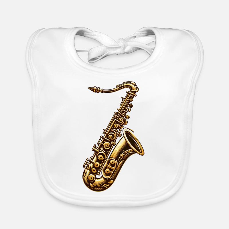 Saxophone Bavoir bio Bébé