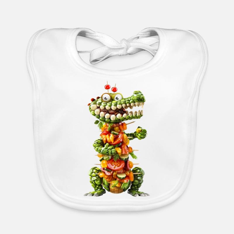 Krokodil Kebab Baby Bio-Lätzchen