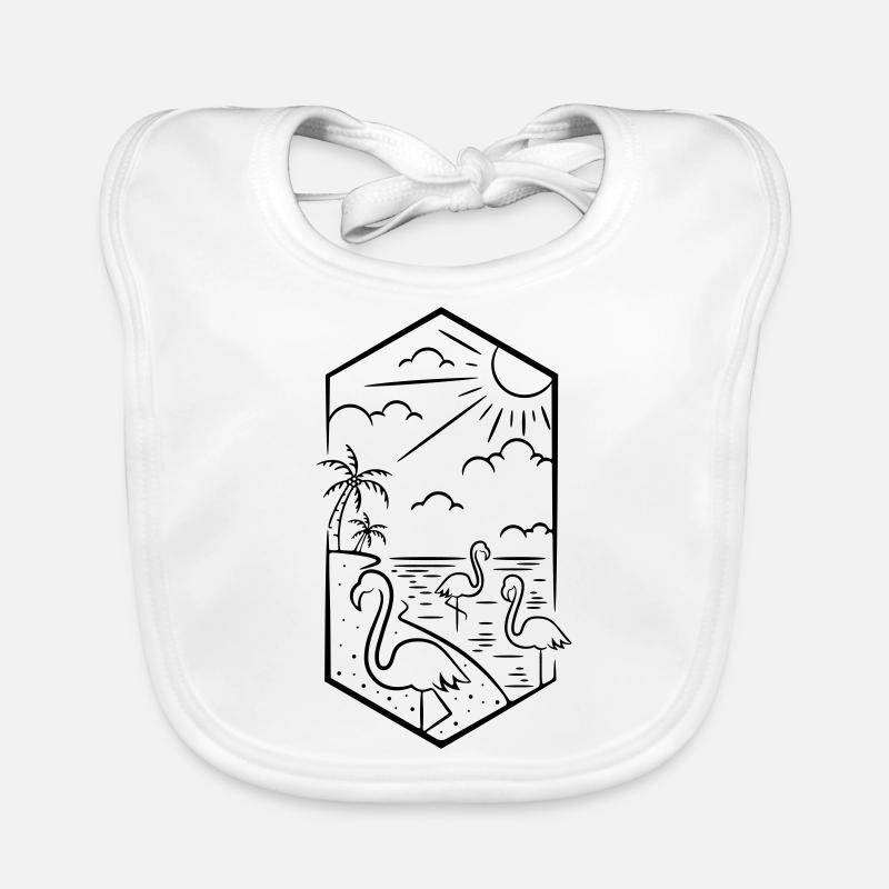 Flamants roses Bavoir bio Bébé