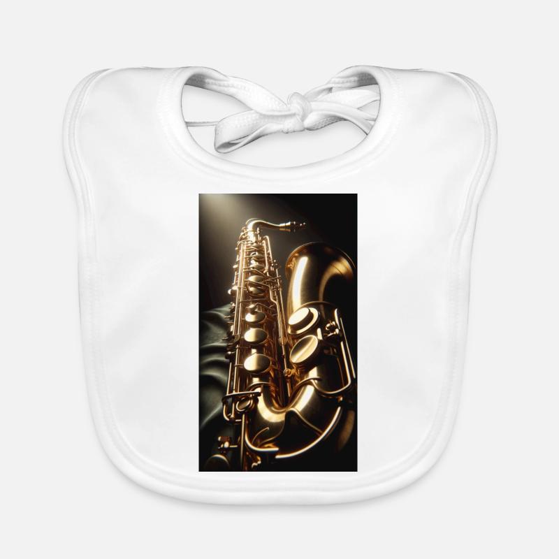 Saxophone Organic Baby Bibs