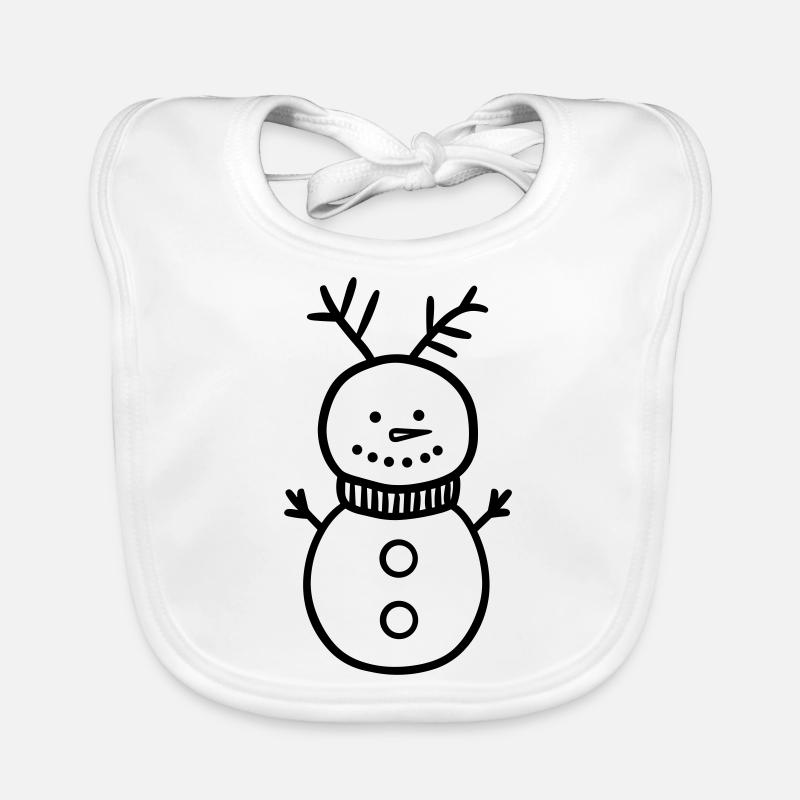 Schneemann Baby Bio-Lätzchen