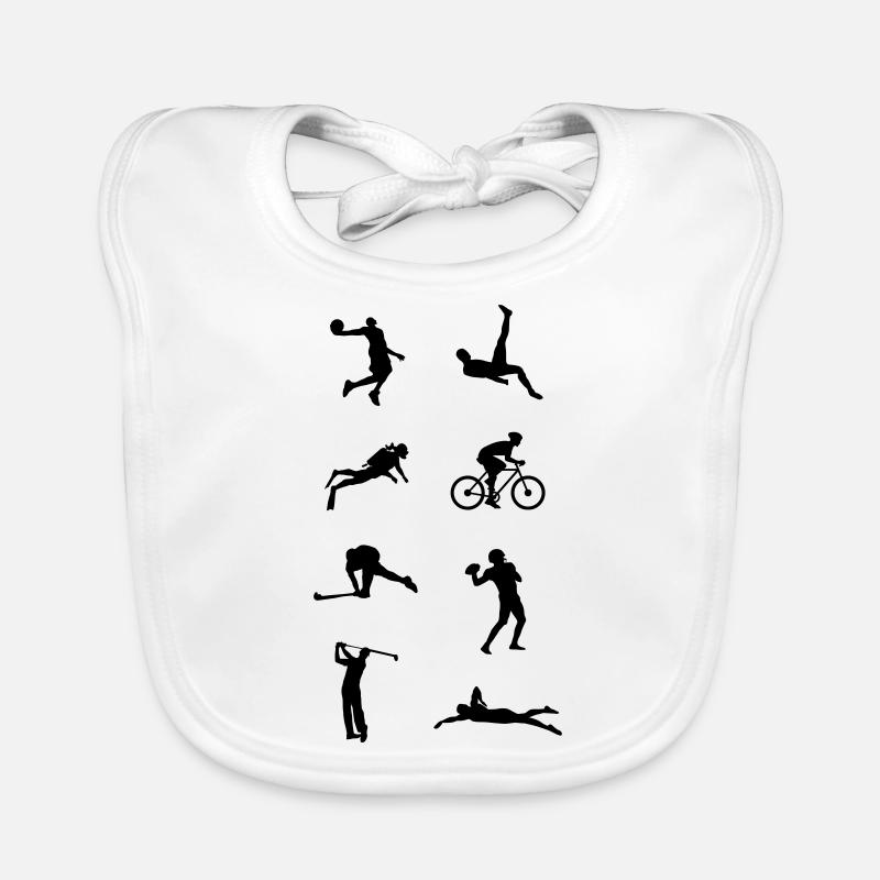 Sportarten Geschenk Baby Bio-Lätzchen