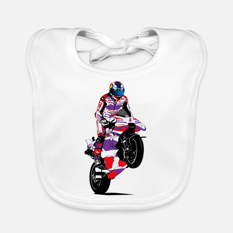 Motorcycle Racing - Superbike Organic Baby Bibs