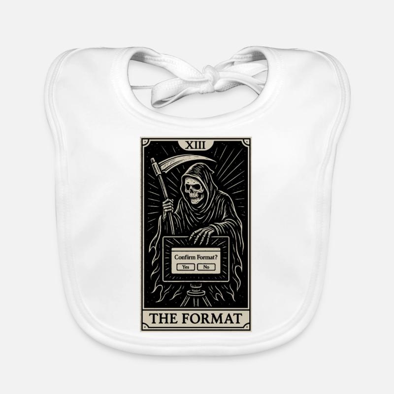 Datahoarding Tarot: Death of Format Organic Baby Bibs