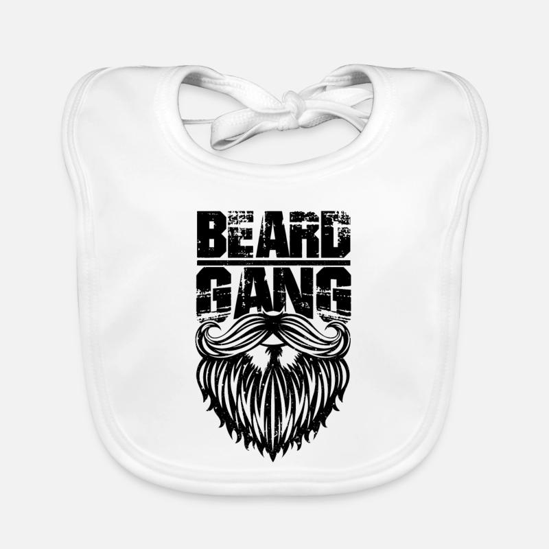 beard gang - funny Bartshirt Organic Baby Bibs