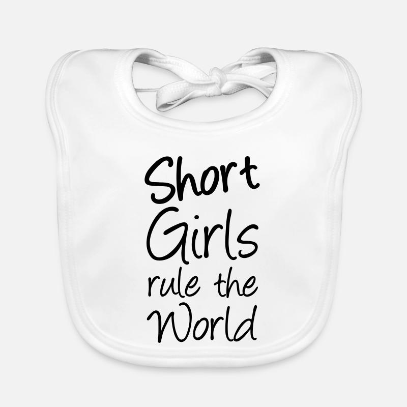 Short Girls klein Mädchen Frau Geschenk Spruch Baby Bio-Lätzchen