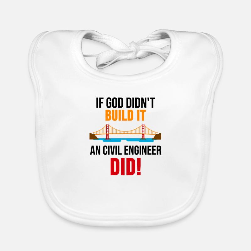 Ingénieur de construction cadeau de profession de construction pont pont Bavoir bio Bébé
