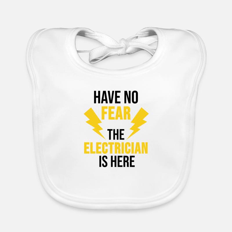 Electrician electrical engineering power pole gift Organic Baby Bibs