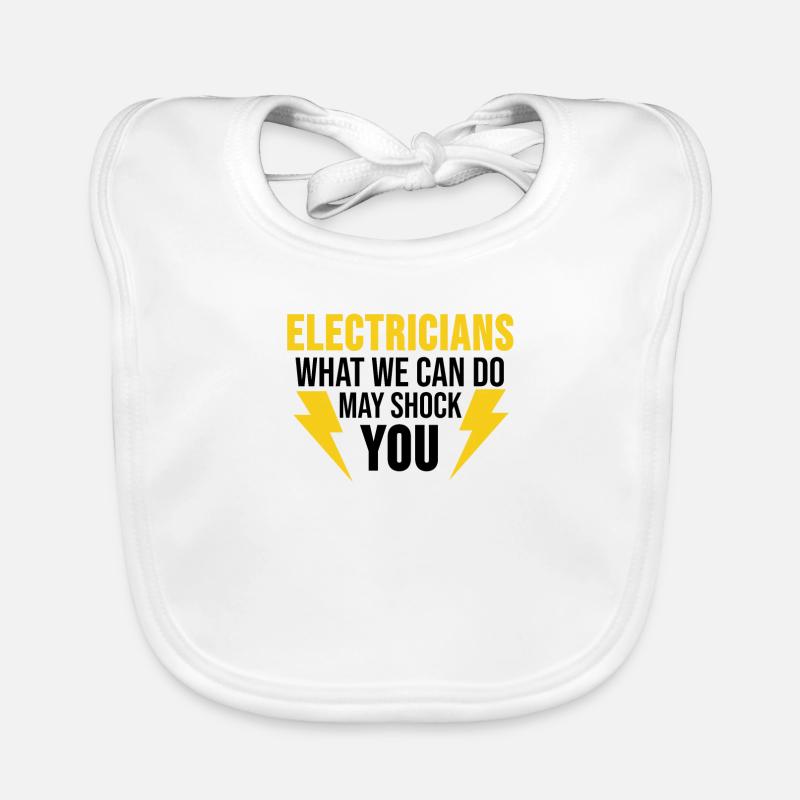 Electrician Electrical Engineering Funny Electricity Gift Organic Baby Bibs