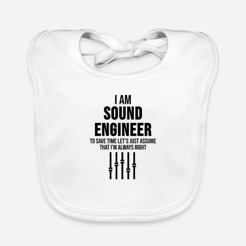 Sound engineer mixer Cool gift Organic Baby Bibs