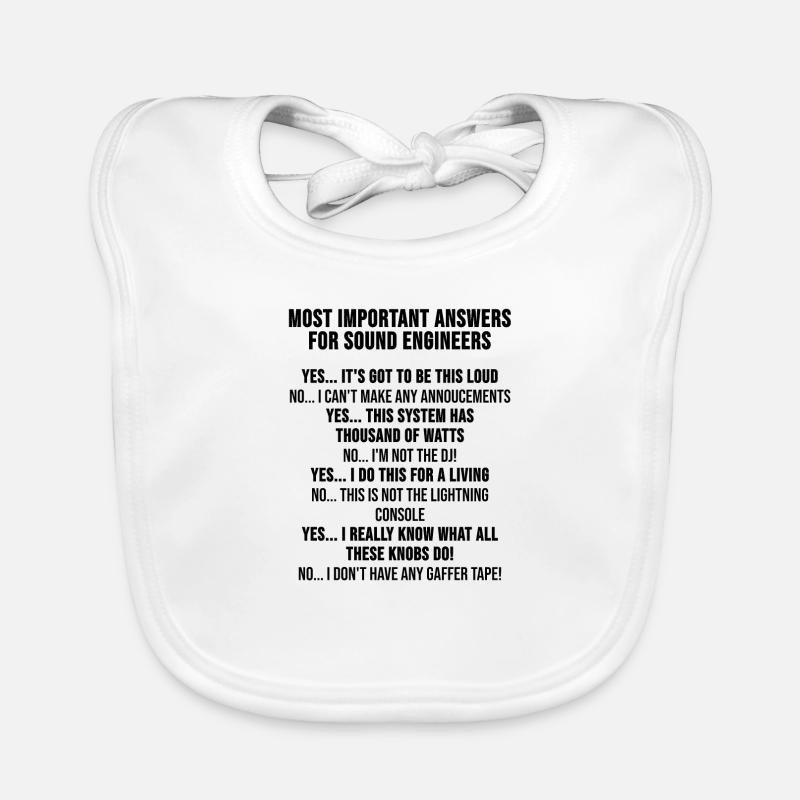 Sound engineer mixer sound system gift Organic Baby Bibs