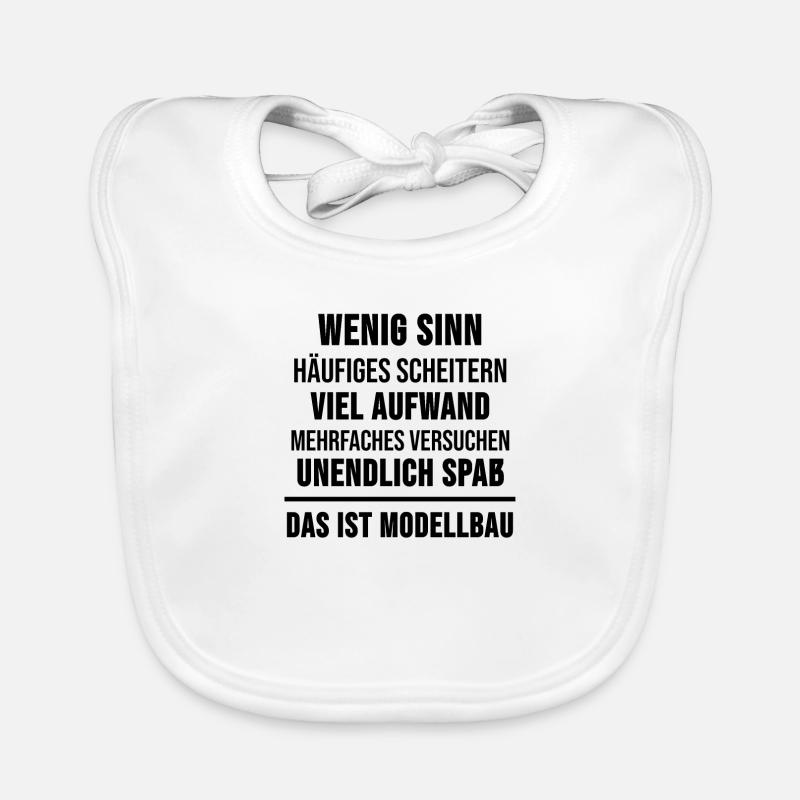 Modellbau Modellbauer Lustiges Geschenk - Baby Bio-Lätzchen - Weiß