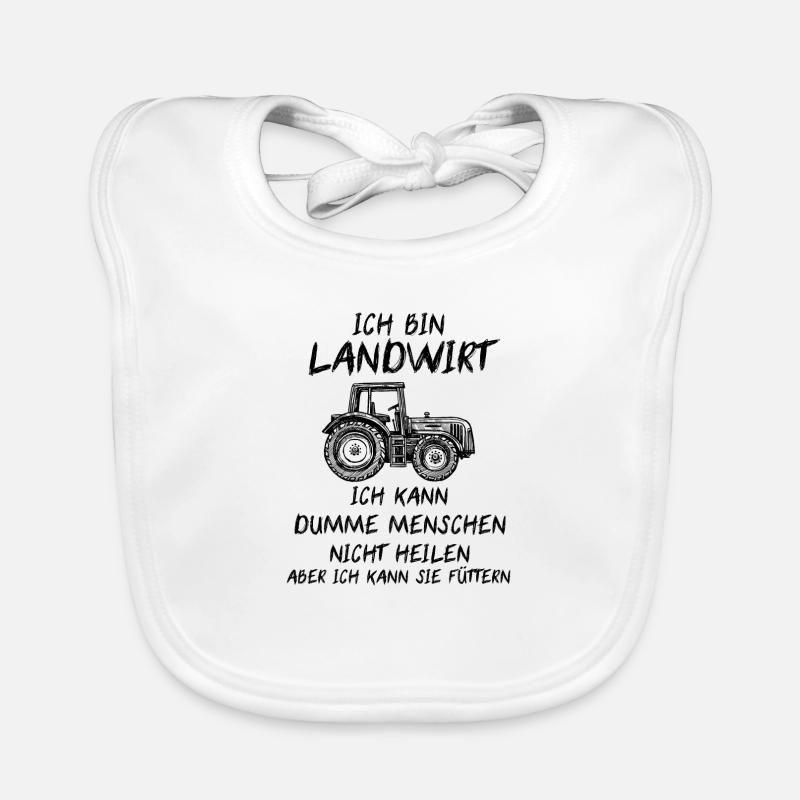 Traktor Bauer Landwirt Beruf Sprüche Geschenk Organic Baby Bibs