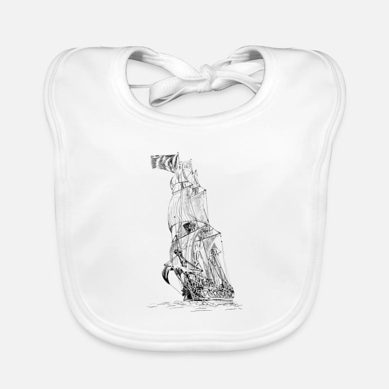 Segelschiff Baby Bio-Lätzchen