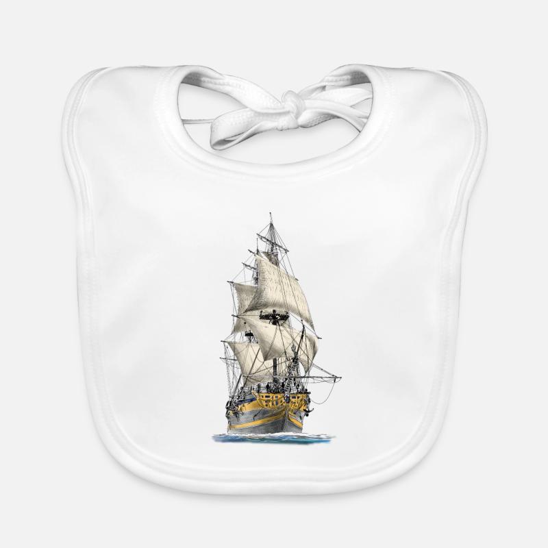 Segelschiff Baby Bio-Lätzchen
