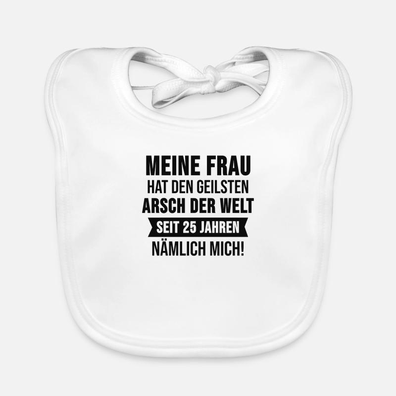 Silver Wedding Wedding Anniversary Silver Gift Organic Baby Bibs