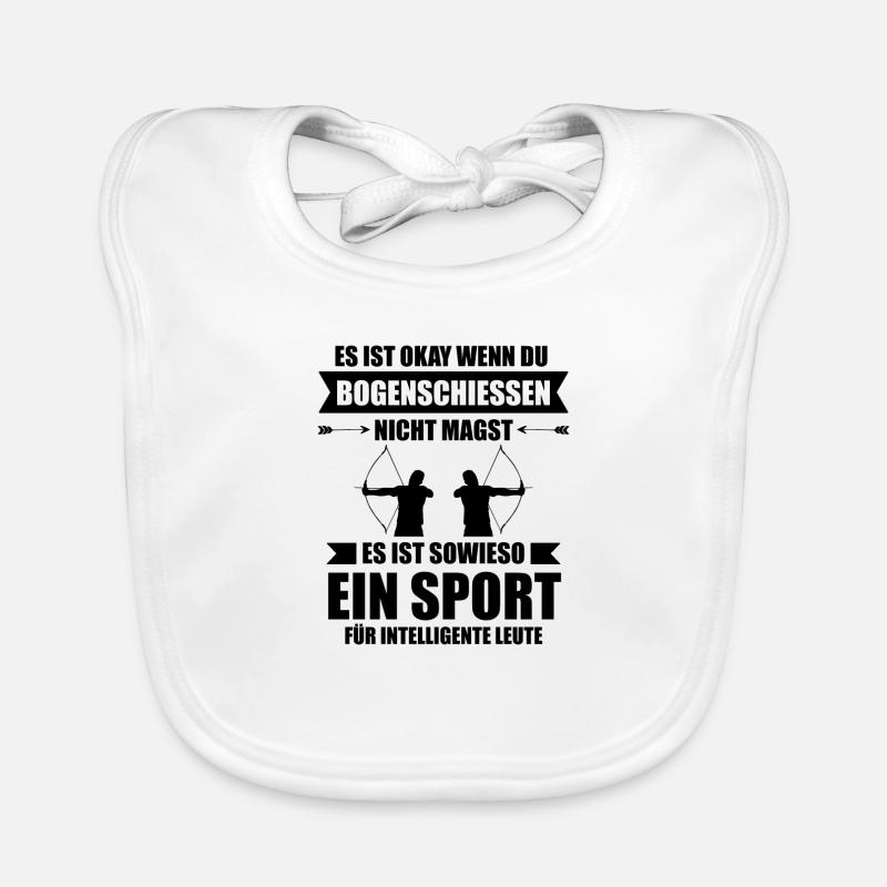 Bogensport Bogenschütze Spruch Bogen Geschenk Baby Bio-Lätzchen