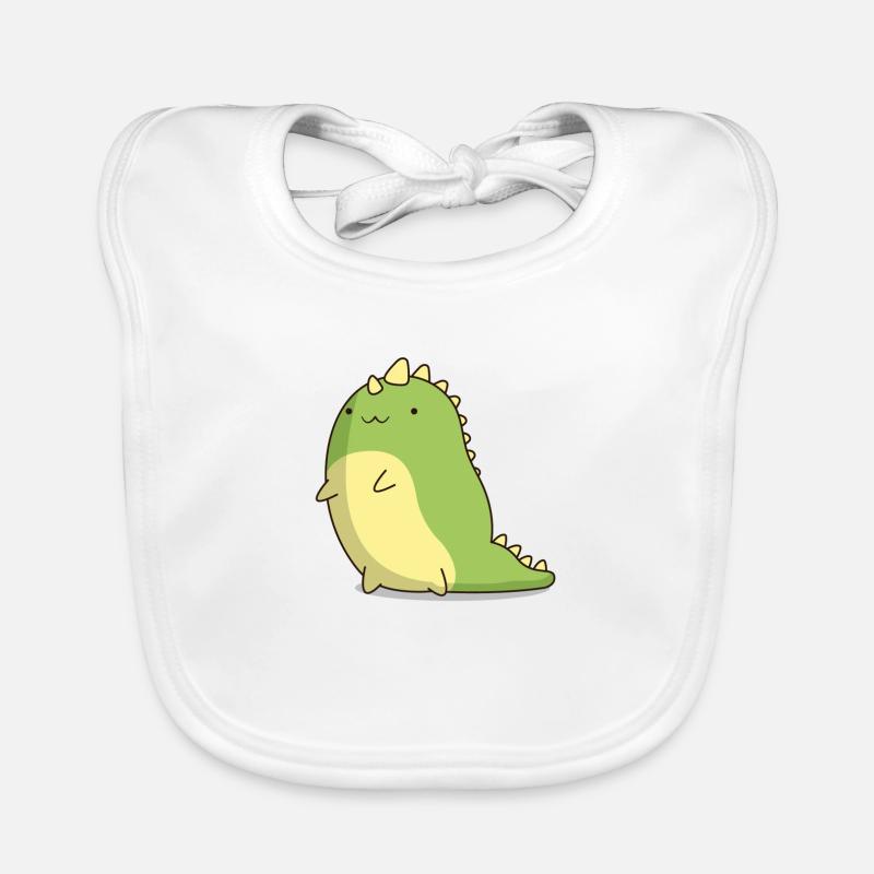 Kawaii dino dinosaurs Organic Baby Bibs