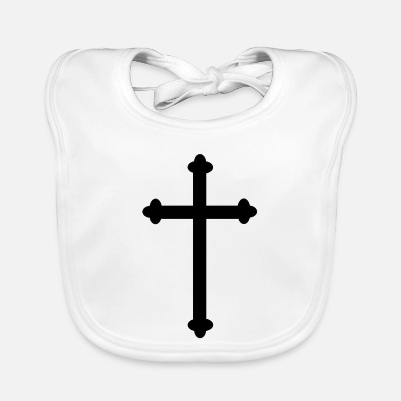 Cross as shadow image Organic Baby Bibs