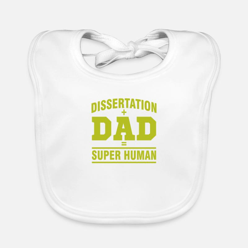 Dissertation Dad Phd Geschenk Abschluss Student Baby Bio-Lätzchen