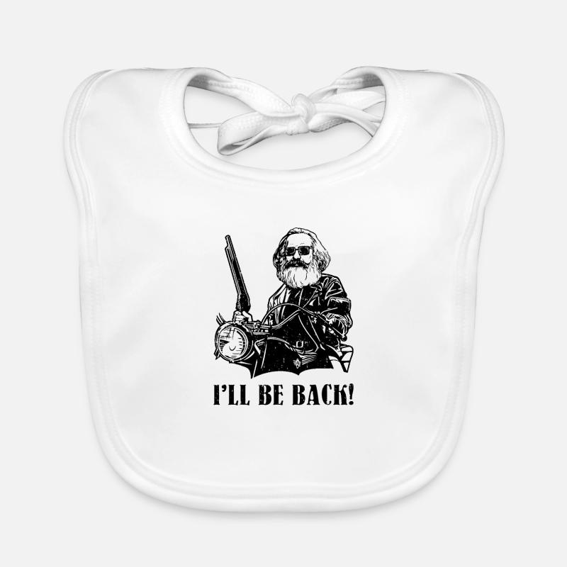 I'll be back Geschenk Karl Marx Marxismus Chemnitz Baby Bio-Lätzchen