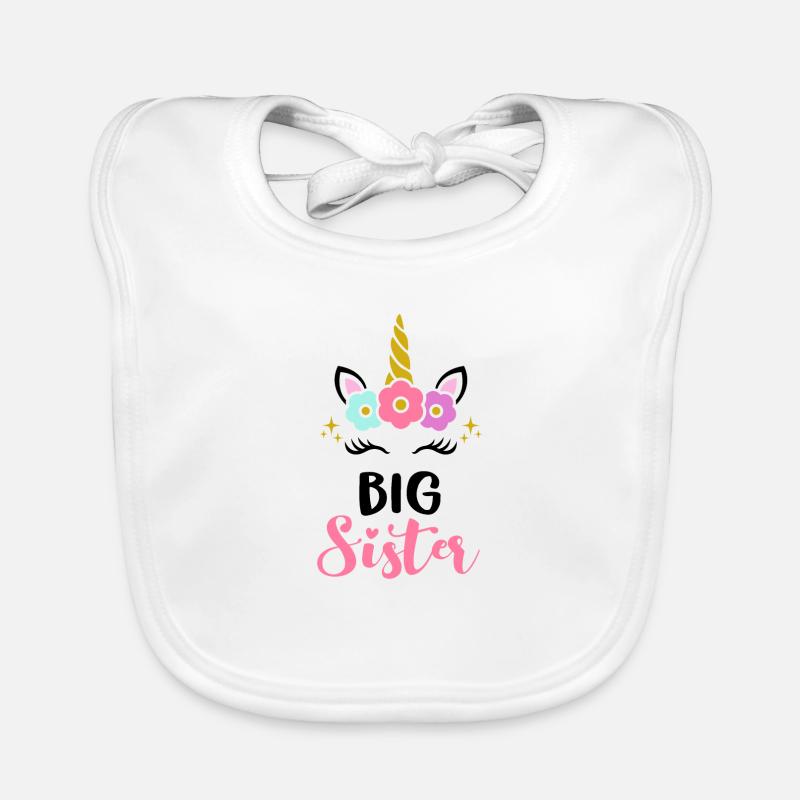 Ich Bin Große Schwester Einhorn Baby Bio-Lätzchen
