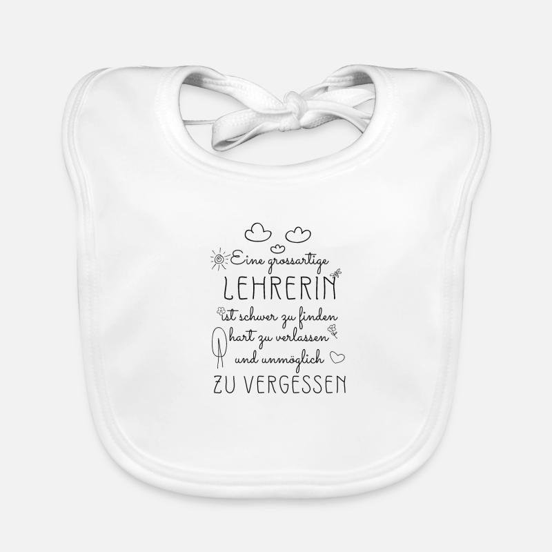 Lehrerin Zu Vergessen Geschenk Schule Professor Baby Bio-Lätzchen