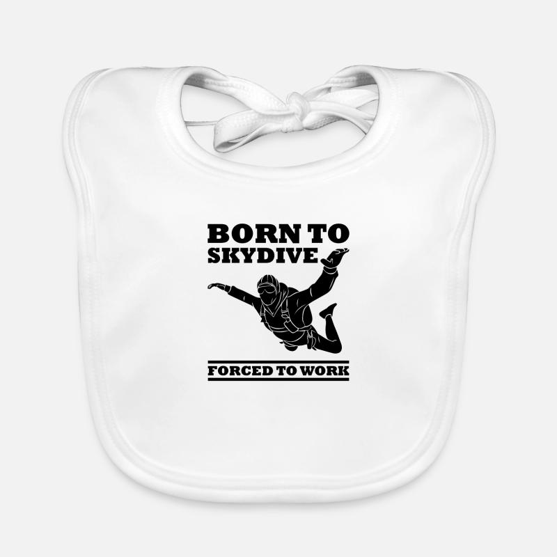 Born to skydive Geschenk Skydiving Fallschirm Baby Bio-Lätzchen