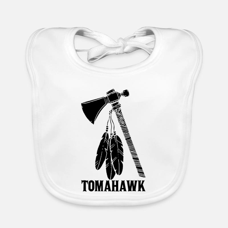 Tomahawk noir Bavoir bio Bébé