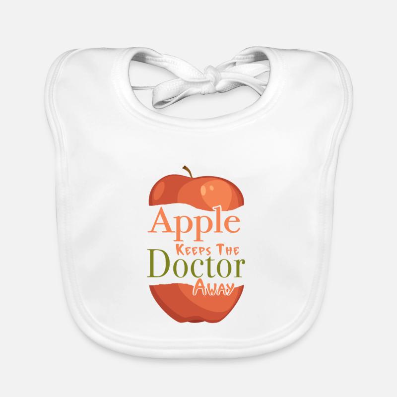 An apple a day keeps the doctor away Organic Baby Bibs