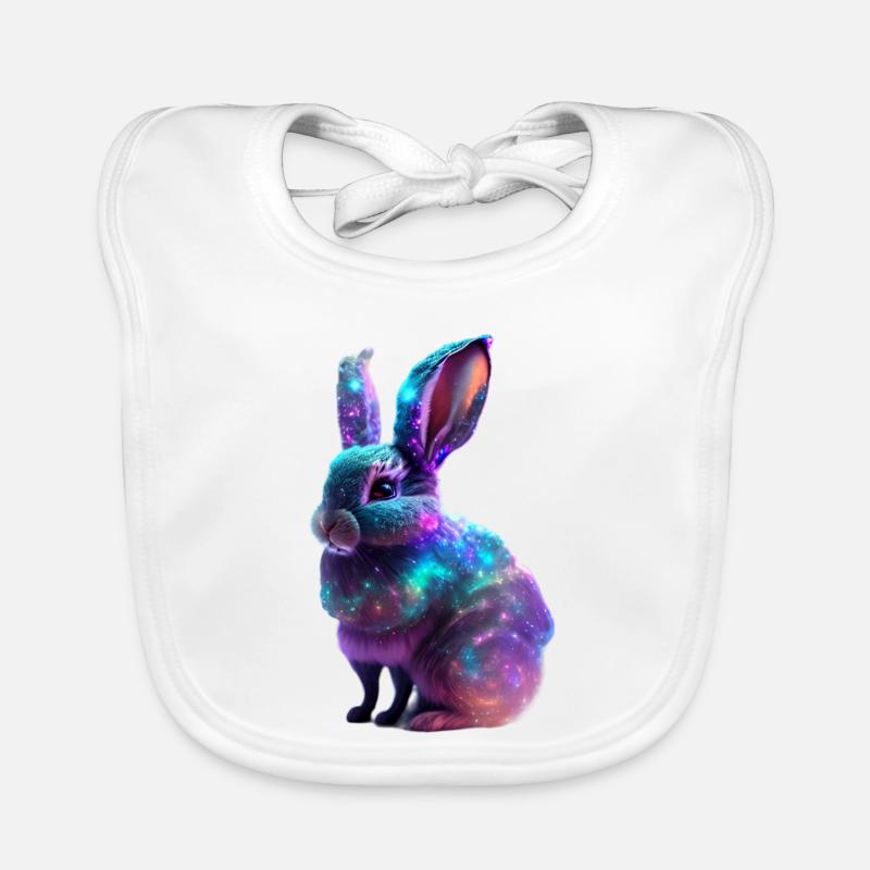 Cosmic Nebula Rabbit Organic Baby Bibs