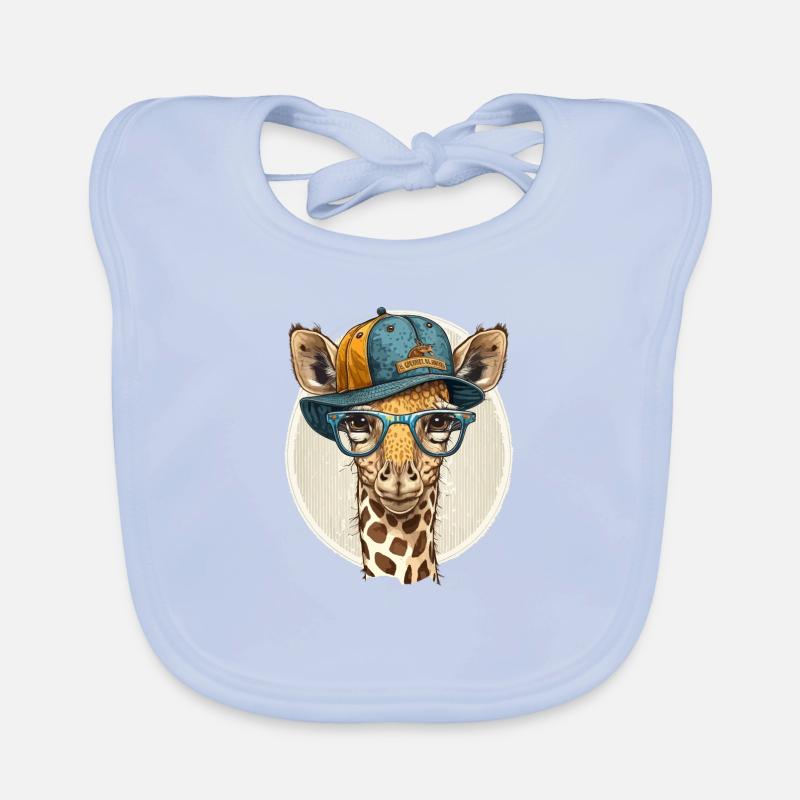 Modische Giraffe Baby Bio-Lätzchen