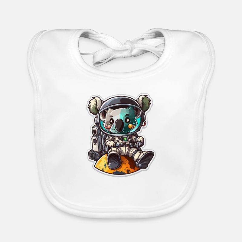 Koalas in Space Organic Baby Bibs