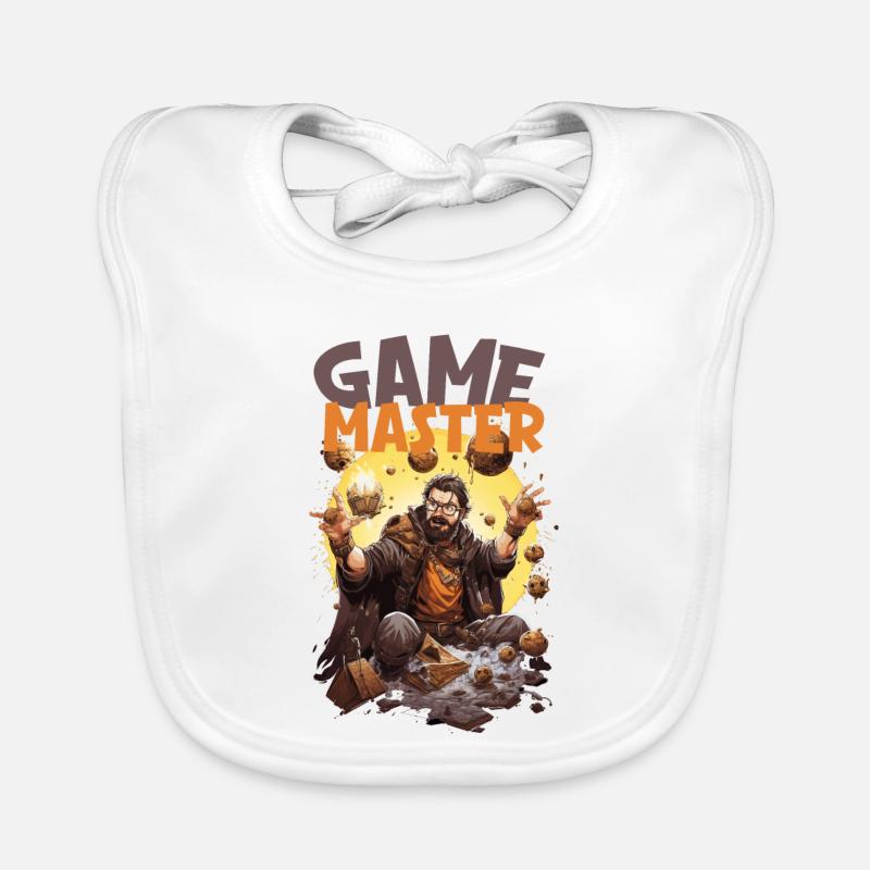 Game Master with Flying Dice – RPG Nerd Organic Baby Bibs