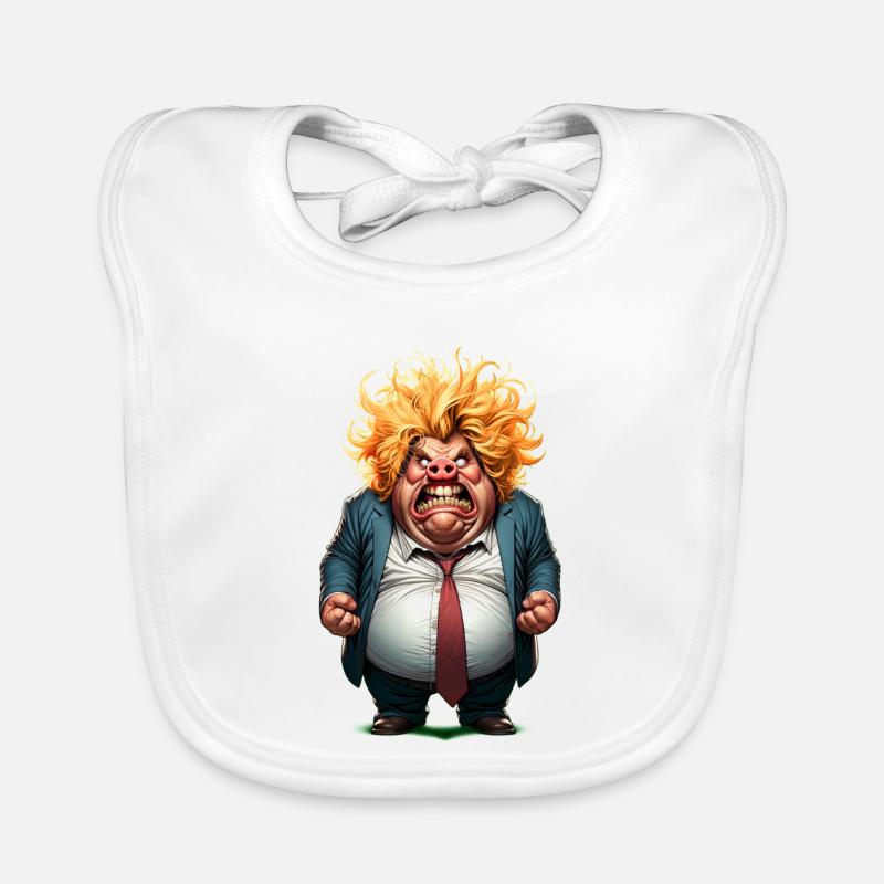 Angry Citizen Caricature Organic Baby Bibs