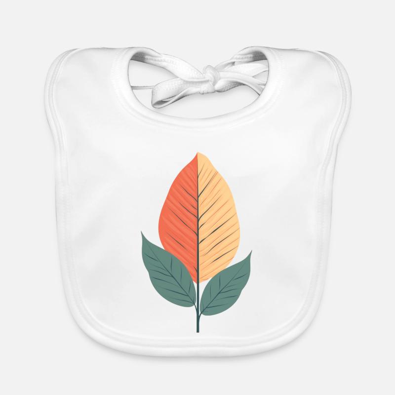 Minimalistisches Blatt Baby Bio-Lätzchen
