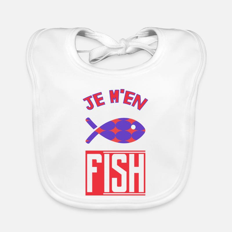 I DON'T CARE. FISH Organic Baby Bibs