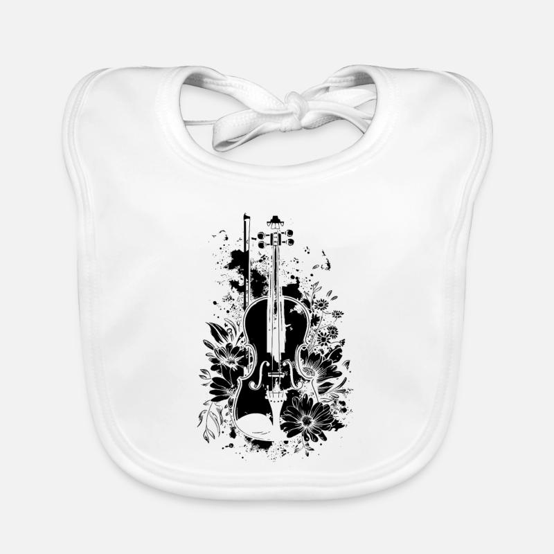 Fiddle Cartoon Style Organic Baby Bibs