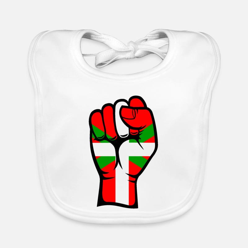 Poing drapeau basque Bavoir bio Bébé