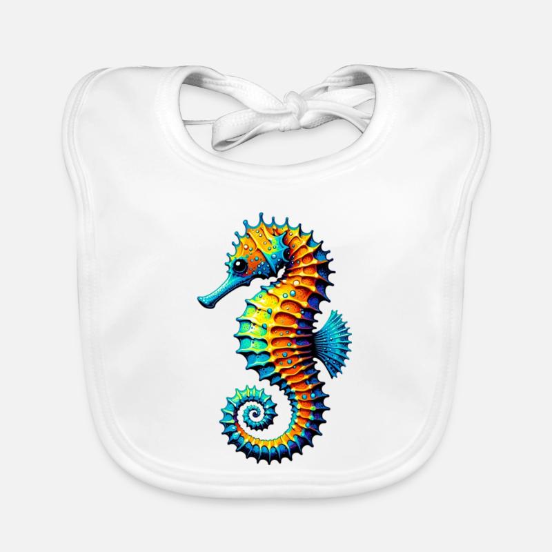 Seepferdchen Baby Bio-Lätzchen