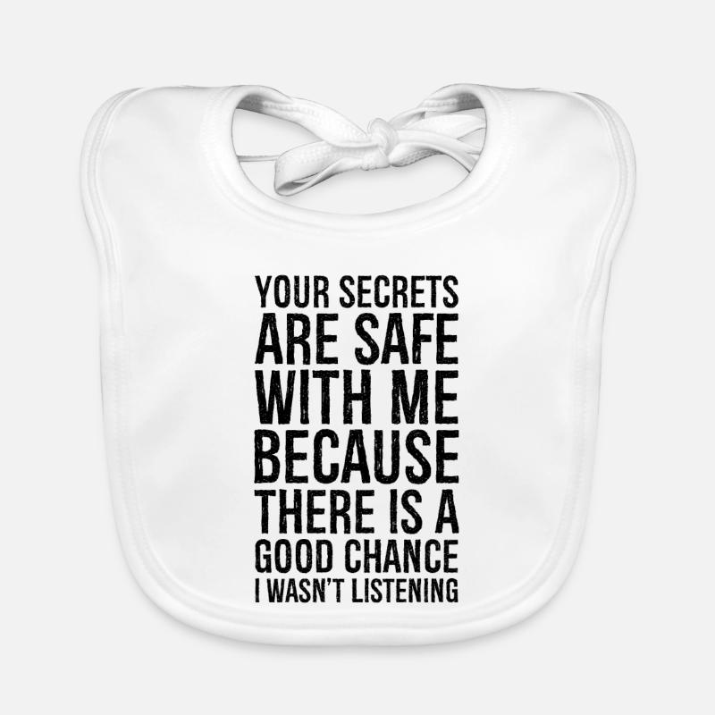 your secrets are safe with me Organic Baby Bibs