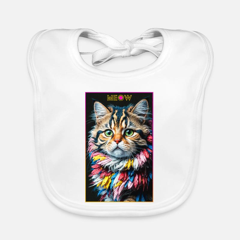 Chat astucieux Bavoir bio Bébé